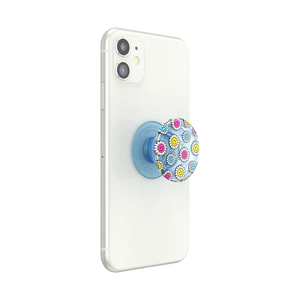 Translucent Blue Kawaii Daisies, PopSockets