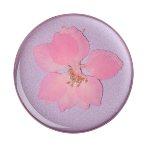 Pressed Flower Delphinium Pink, PopSockets