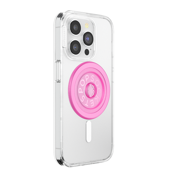 Magsafe Base-Round Baby Pink Translucent, PopSockets