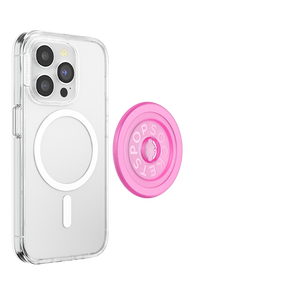 Magsafe Base-Round Baby Pink Translucent, PopSockets