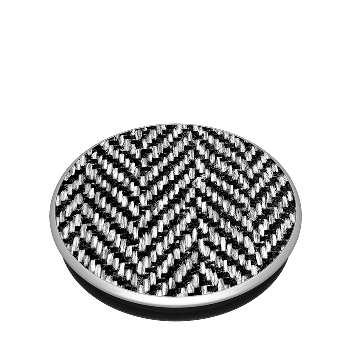 Fabric Herringbone Black, PopSockets