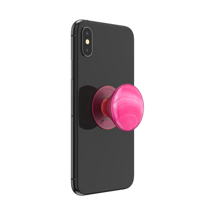 Genuine Neon Pink Agate, PopSockets