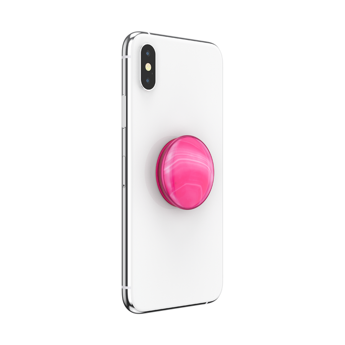 Genuine Neon Pink Agate, PopSockets