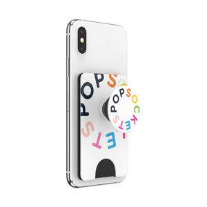 PopWallet+ PS Logo White, PopSockets