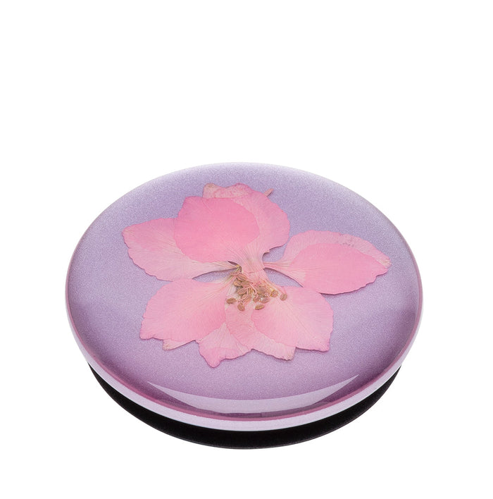 Pressed Flower Delphinium Pink, PopSockets