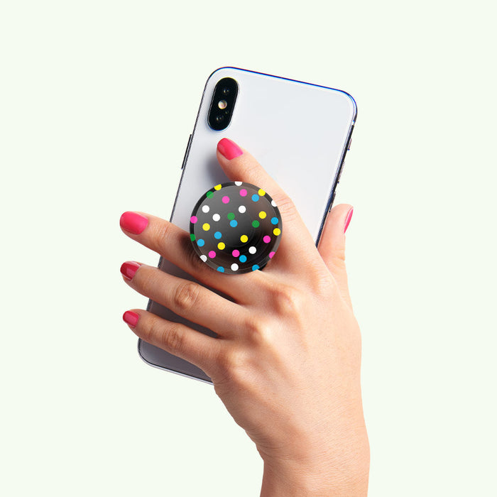 Translucent Black Disco Dots, PopSockets